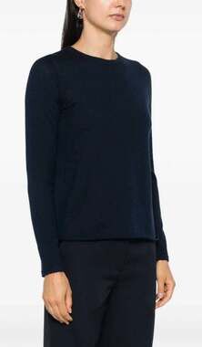 Majestic Filatures Cashmere Sweater Navy Blue Size US 12
